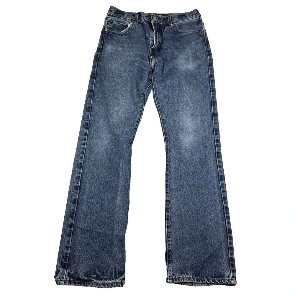 Levis 517 Bootcut Denim Jeans Men's 32x34 Blue Medium Wash Fade